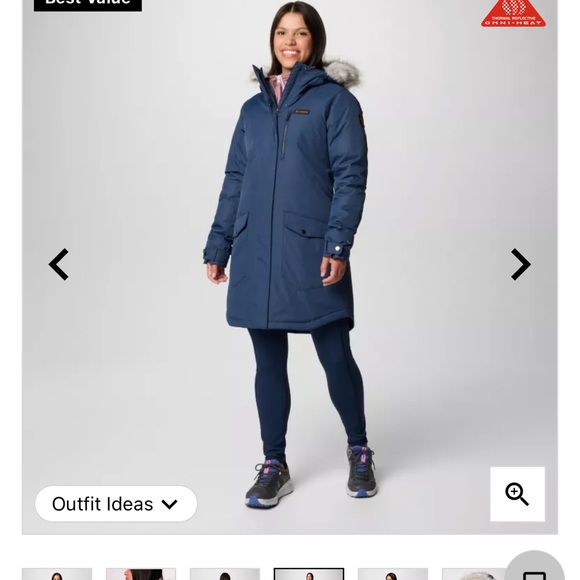 Columbia Women’s Suttle mountain navy long insulated jacket size 2X - Picture 3 of 13